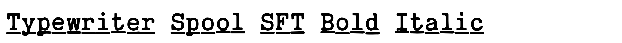 Typewriter Spool SFT Bold Italic image